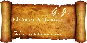 Gönczy Julianna névjegykártya